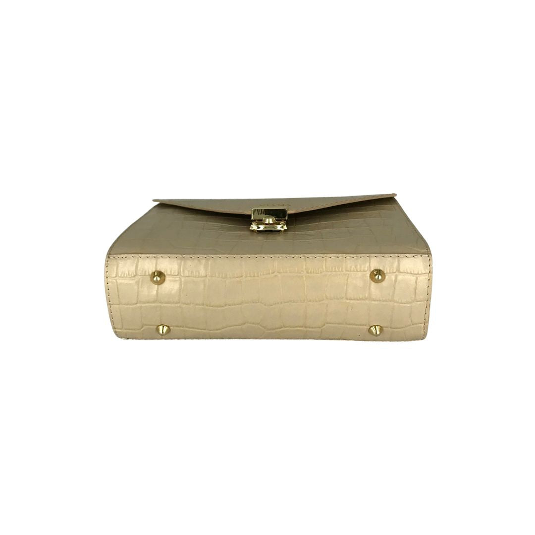 Lena mini bag - beige croco embossed