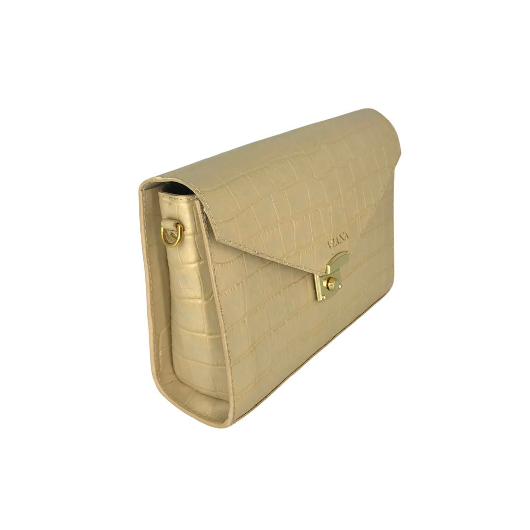 Lena mini bag - beige croco embossed