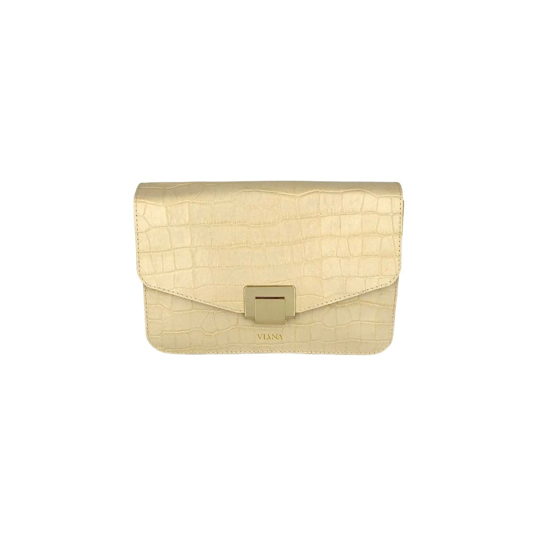 Sophie medium bag -  beige croco embossed