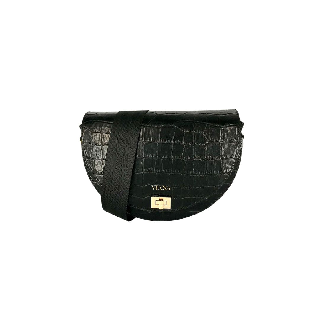 halfmoon mini black with black webbing strap