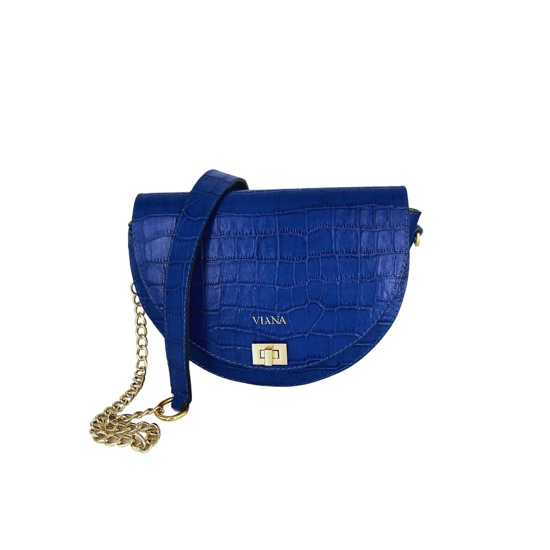 HALF MOON offers LEATHER CROSSBODY BAG LIMITED EDITION - Blue