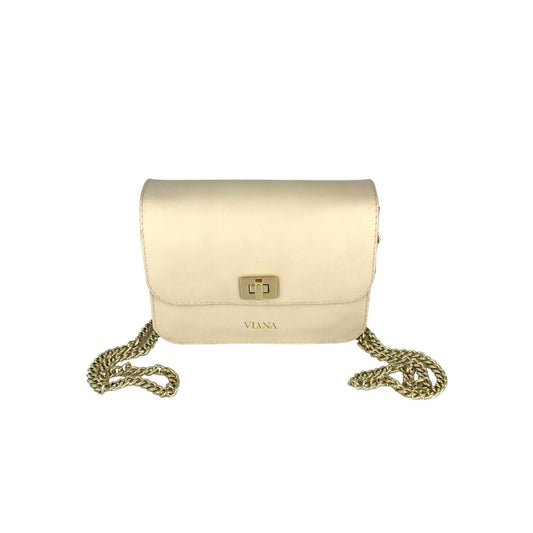 Sophie micro bag - beige with gold chain strap