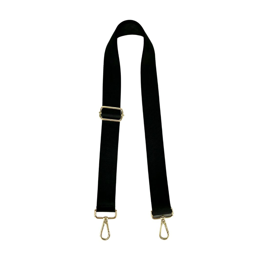 Satin webbing strap - black