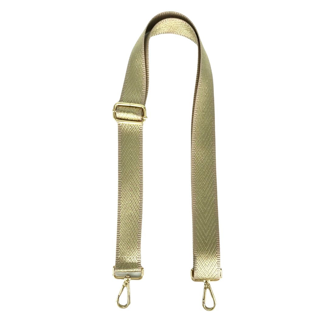 Satin webbing strap - gold